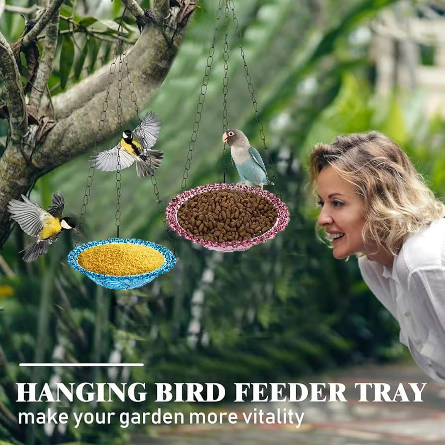 Enhance Your Garden with Our Hanging Bird Baths and Feeders