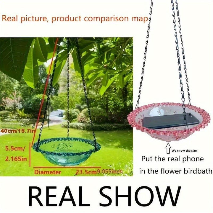 Transform Your Garden with Our Decorative Hanging Bird Bath and Feeder