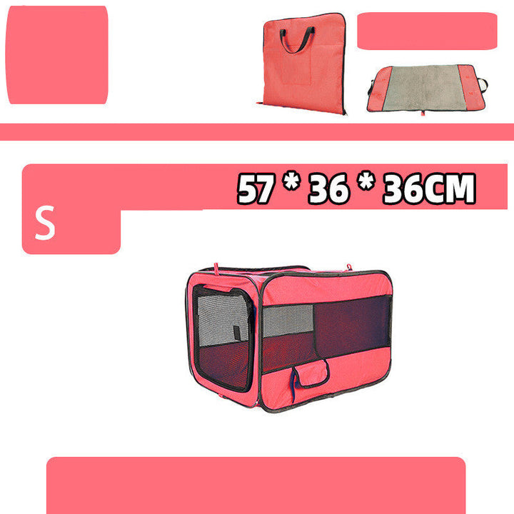 Portable Folding Pet Travel Carrier Bag Locking Zipper