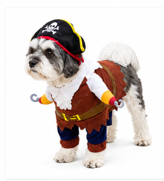 Pirate Dog Suit Pet Makeup Outfit