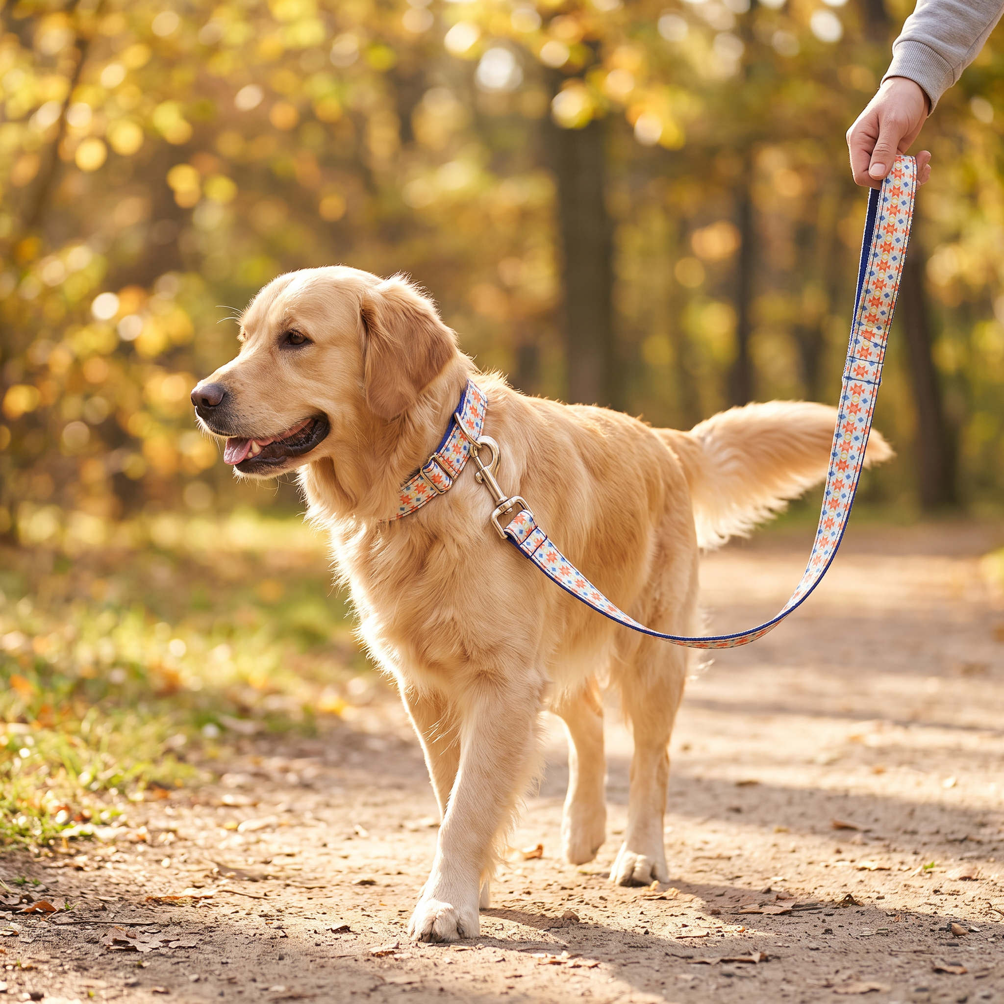 Durable Pet Collar and Leash Walking Set